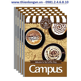 Ảnh bìa Lốc 5 quyển vở kẻ ngang 120 trang B5 Coffee Shop Campus NB-BCOF120