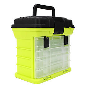 Fishing Tackle Box with 4 Fishing Boxes Water Resistant Fishing Tackle Storage Trays with Secure Locking Latches