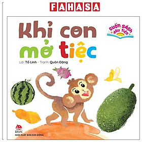 Sách - Cuốn Sách Đầu Tiên - Khỉ Con Mở Tiệc - Bìa Cứng