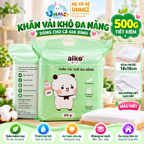 BỊCH KHĂN VẢI KHÔ ĐA NĂNG 500GR - AIKO (HÀNG VIỆT NAM CHẤT LƯỢNG CAO)