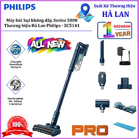 Máy hút bụi không dây Aqua Series 5000, thế hệ 10 chuyên nghiệp. Thương hiệu Hà Lan cao cấp Philips - XC5141. HÀNG CHÍNH HÃNG