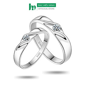 Nhẫn đôi bạc nhẫn cặp bạc - chiếc lá tình yêu - bạc hiểu minh nc174s