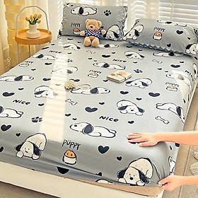 Bộ ga giường poly cotton LIDACO drap giường đủ size nệm 1m2, 1m4, 1m6, 1m8