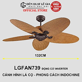 [GIẢM GIÁ SỐC] Quạt Trần Phong Cách Indochine Lê Gia LGFAN739 | Quạt Trần Đẹp - Hàng Nhập Khẩu