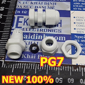 Mua Ốc siết cáp  bảo vệ dây điện  bằng nhựa  màu trắng PG PG7 PG9 PG11 PG13.5 PG16 PG19 PG21 kde5141