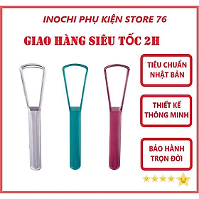 Mua Combo 3 Dụng Cụ Cạo Lưỡi  Vệ Sinh Lưỡi Nhựa Cao Cấp Sản Xuất Theo Tiêu Chuẩn Xuất Nhật Bản   EU Đảm Bảo An Toàn Tuyệt Đối Cho Người Dùng - Chính Hãng Inochi ( Tặng kèm khăn lau pakasa)