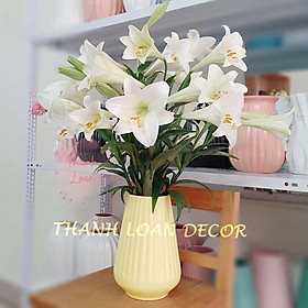 Mua Lọ hoa gốm sứ Bát Tràng cao cấp - Bình hoa decor trang trí màu pastel - Nhiều mẫu