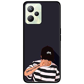 Ốp lưng dành cho realme c35 - realme narzo 50a prime mẫu bad boy nón đen