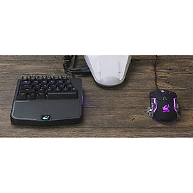 Mua Bộ Bàn Phím Cơ 1 Tay Free Wolf K9 28 Phím Led RGB + Chuột Free Wolf V5 Chơi Game Pubg Mobile  Rules Of Survival  Free Fire Trên Điện Thoại  Máy Tính Bảng  Laptop Và PC - Hàng Chính Hãng