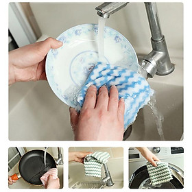 Mua Khăn Lau Đa Năng Nhà Bếp 22x22 cm Sọc Vằn - Giao Màu Ngẫu Nhiên