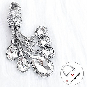 Car Crystal Keychain Pendant Goddess Keychain Diamond Jewelry Water Drop Crystal Pendant with Diamond Water Drop Ornament