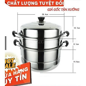 Mua NỒI XỬNG HẤP INOX 3 TẦNG - 28CM