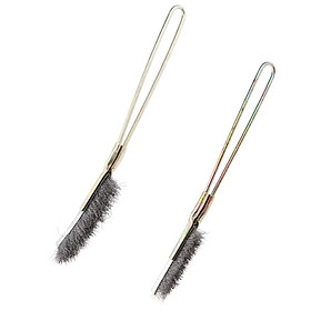 2pcs Durable Handheld Stainless Steel Wire Brush Rust Paint Remover Tools