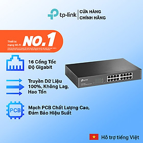 Bộ switch 16 cổng gigabit chia mạng lan tplink tl-sg1016d - hàng chính hãng