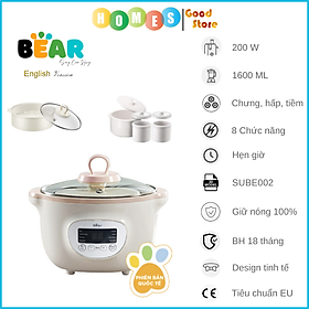 Mua Nồi Chưng Cất Yến  Tiềm Thuốc Bắc BEAR SUBE002 Dung Tích 1.6 Lít Công Suất 200 W - Hàng Chính Hãng