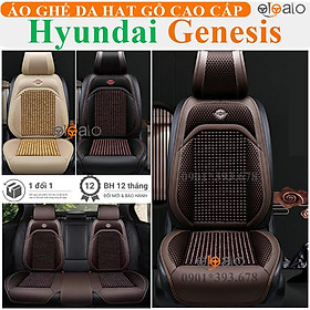 Áo trùm lót bọc ghế xe ô tô Hyundai Genesis da PU hạt gỗ tự nhiên CAO CẤP