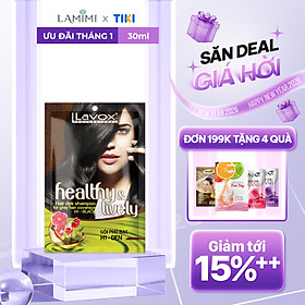 Gội Phủ Bạc 100% Siêu Dưỡng 30ml Lavox - Đen