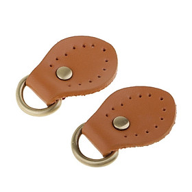 2-7pack 2pcs PU Leather Handle Snap Buckles for Handbag Making Accessories Brown