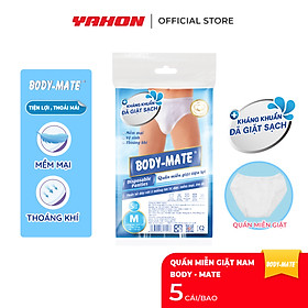 [Tặng 2 Khăn Ướt Cồn/Bao] Set 5 Quần Lót Nam Tiện Lợi BODY-MATE | Đã Giặt Sạch, Mềm Mại, Thoáng Khí
