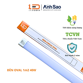 Mua Đèn Led Bán Nguyệt LEDGOES 1m2 40W Ánh sáng trắng - Oval tràn viền chụp mica đế nhôm