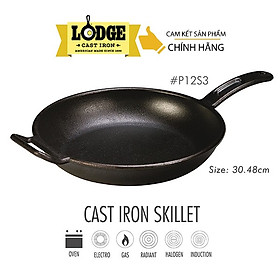 Mua  Chính hãng LOGDE - MỸ  Chảo gang đúc chính hãng Lodge cỡ lớn  thành cong 30.5 cm - L12SK3. Dùng chiên  xào  nướng.