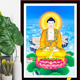 Tranh đá Đức Phật Dược Sư Lưu Ly VS333 - kích thước: 50 * 70cm. (TRANH CHƯA LÀM)