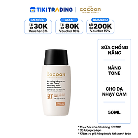 Sữa Chống Nắng Vô Cơ Sen Hậu Giang Cocoon 50ml