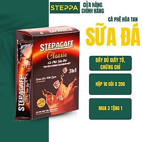 STEPPACAFE-Cà phê sữa đá truyền thống (Hộp 10 gói x20g)