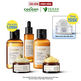 Bộ 5 Chăm Sóc Da Nghệ Cocoon giúp sáng da mờ thâm: Sữa rửa mặt nghệ 140ml + Mặt nạ nghệ 30ml + Toner nghệ 140ml + Tinh chất nghệ 30ml + Thạch nghệ 30ml