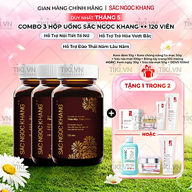 COMBO 3 hộp thực phẩm chức năng Viên uống Sắc Ngọc Khang++ (120 viên)