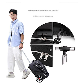 Balo Kéo Du Lịch size 20inch YH&GS Trolley Backpack Handsfree chống thấm nước cao cấp (Black) - Riki Shop