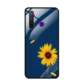 Ốp Lưng Kính Cường Lực cho Điện thoại Realme 5 Pro - 0327 SUNFLOWER06 - Hàng Chính Hãng