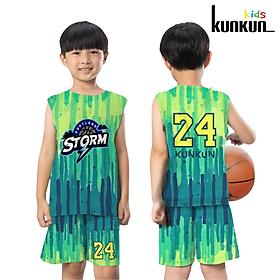 Quần áo bé trai thiết kế thể thao, bóng rổ chất Thun lạnh Kunkun Kid BR0011-0015 - Đồ bộ ba lỗ trẻ em size đại từ 10-60kg