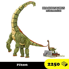 Đồ chơi lắp ráp Khủng long Cổ dài - FC6206  Big Brachiosaurus - Xếp hình thông minh - Mô hình trí tuệ 2250 mảnh ghép