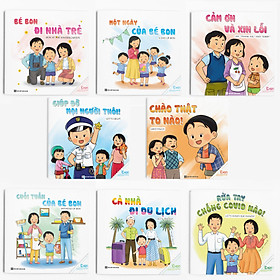 Hình ảnh sách Combo 8 cuốn Ehon Kỹ năng sống: Bon và Gia đình, Bạn bè