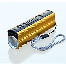 Đèn pin siêu sáng kiêm sạc dự phòng, bật lửa... (màu ngẫu nhiên) -Tặng kèm đèn led cắm cổng USB mini (màu ngẫu nhiên)