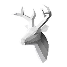 Deer Head 3D Geometric DIY Paper Sculpture Papercraft Art Wall Decor