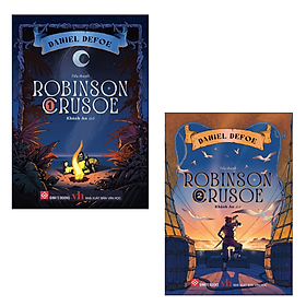 Combo 2 Cuốn Văn Học Hay- Robinson Crusoe Tập 1+2