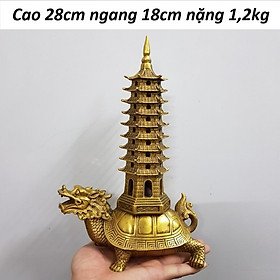 Mua Tượng long quy cõng tháp bằng đồng MS85g