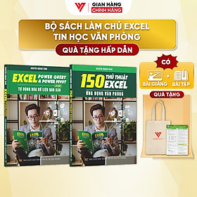 Combo 2 Sách Power Query & Power Pivot Và 150 Thủ Thuật Excel Ứng Dụng Văn Phòng Kèm Video Khóa Học