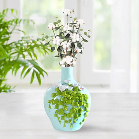 Chic Resin Dry Flower Vase Decor Living Room Office Decor Decorative