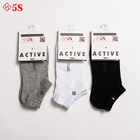 Combo 3 Đôi Tất Nam, Vớ Nam 5S Cổ Ngắn Kháng Khuẩn, Khử Mùi Cao Cấp (Nhiều Màu)