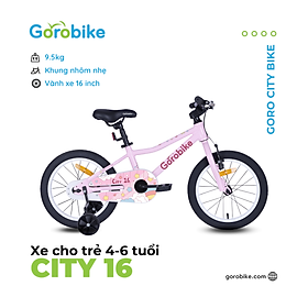 Xe Đạp Trẻ Em Goro Bikes City 16 - Bánh 16 inch 4-6 Tuổi Cao 100-120Cm