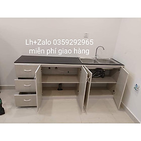 Mua Tủ bếp mini nhựa đài Loan mặt gạch có chậu rửa
