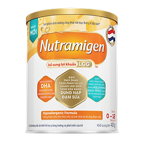 Sữa bột Nutramigen A+ LGG - Sữa cho trẻ dị ứng đạm sữa bò cho trẻ 0-12 tháng (400g)