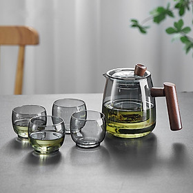 Mua Bộ ấm trà thủy tinh kèm 4 cốc thủy tinh borosilicate cao cấp