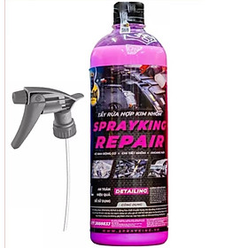 Chai xịt tẩy rửa hợp kim nhôm, tẩy lốc máy, đầu bò, dàn chân xe máy, xịt sên SprayKing REPAIR 1000ml