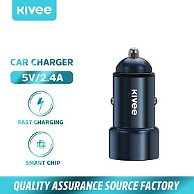 Mua KIVEE UT202 Tẩu sạc nhanh 2.4A 2 cổng USB dùng được cho mọi dòng xe-Hàng chính hãng