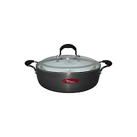 Nồi nhôm nắp kính 32cm thấp HA0232LC-AU06