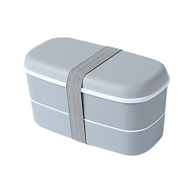 Lunch Box Sushi Container Multifunctional Kids Dinnerware for Gray